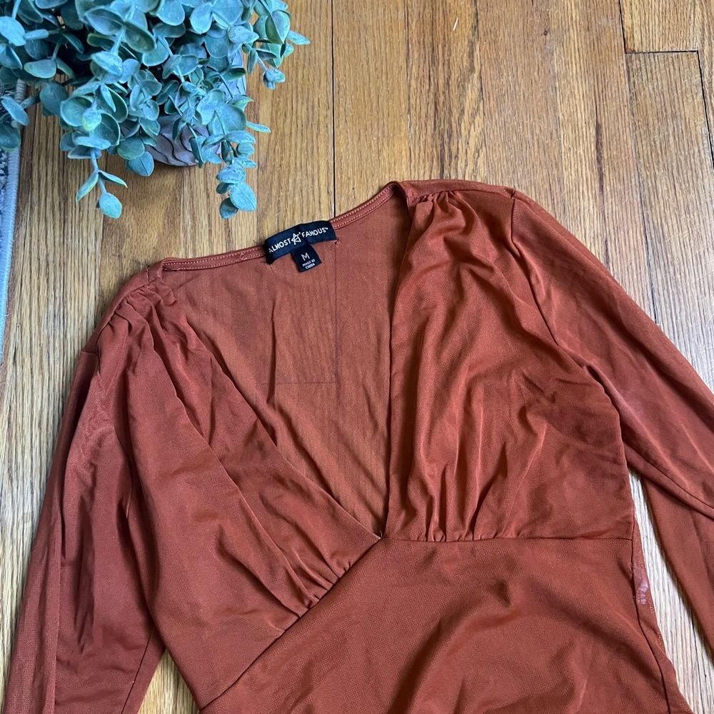 Rust Long Sleeve blouse
